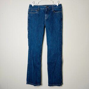 Tahari Pants Women 32 Blue Bootcut Jeans Dark‎ Wash Denim Classic Everyday